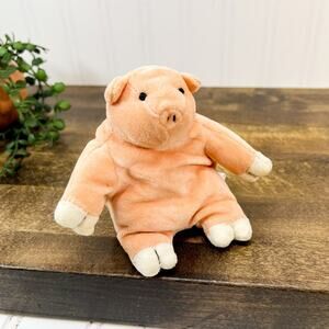 Manhattan Toy‎ Company Pig Vintage 1996 Pudgy Pink Pig Plushie